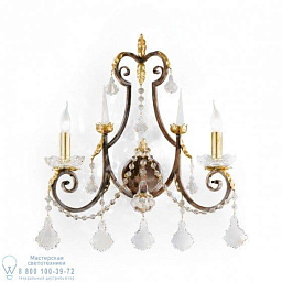 6419/A2 MM lampadari Ottocento настенный светильник с двумя плафонами в виде свечей