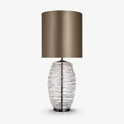 TL600 Bella Figura Apollo настольная лампа с металлическим абажуром и овальным стеклянным корпусом