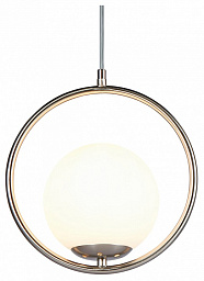 V11580-1P Moderli Barocco подвесной светильник с шарообразным плафоном в золотистом кольце