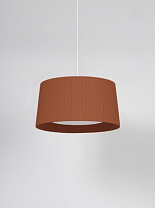 GT5: LAMPSHADE: TERRACOTTA RAW COLOR RIBBON. CABLE: WHITE, M
