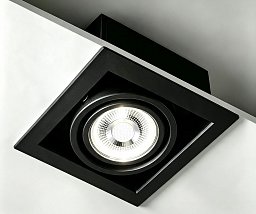 Встраиваемый светильник Kink Light Силли черный 2180,19