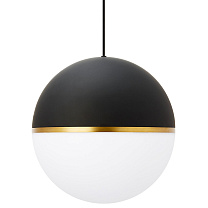 Akova Grande Pendant Matte Black/Aged Brass