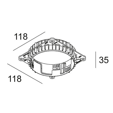 MOUNTING KIT FLUSH ROUND iMAX монтажный комплект Delta Light