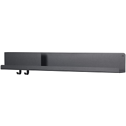 24020 Muuto Folded настенная полка черная прямоугольная 22x96 см
