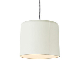 IN-ES020B-BN In-es Artdesign Candle подвесной светильник с цилиндрическим абажуром белого цвета