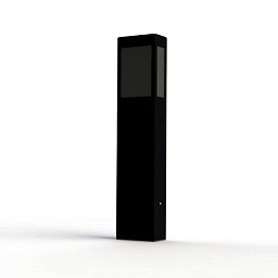 108020113 Roger Pradier Brick2 садовый столбик чёрного цвета с высоким корпусом и прозрачным плафоном