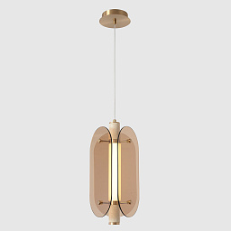 AMARILLO SP18W LED BRASS Crystal Lux AMARILLO подвесной цилиндрический светильник из латуни с вертикальной композицией