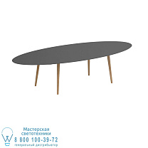 STYLETTO СТАНДАРТНЫЙ ОБЕДЕННЫЙ СТОЛ 320X140CM НОГИ ТИКА КЕРАМИЧЕСКАЯ СТОЛЕШНЯЯ ЧЕРНАЯ Royal Botania