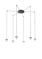 подвесной светильник с несколькими прозрачными плафонами