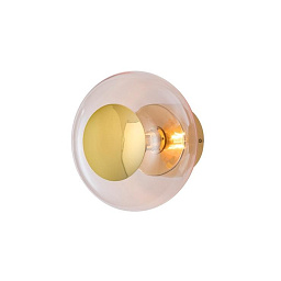 LA101826CW Ebb and Flow Horizon surface настенный светильник с двойным стеклянным плафоном и золотистым центром