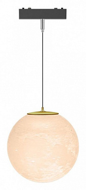 подвесной магнитный трековый светильник с шарообразным плафоном черный для магнитного трека 48V