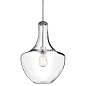 Everly 19.75" 1 Light Bell Pendant Clear Glass Chrome подвесной светильник 42046CH Kichler — фото 1