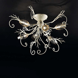 357/6PF Soft ivory IDL Goccia потолочная люстра с шестью плафонами цвета айвори