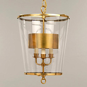 CL0237.BR.SE Zurich Lantern, Large Brass with Shade, 3 Lights