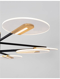 9545408 Nova Luce Genti потолочный светильник с радиальными LED-панелями и декоративными элементами