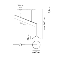 North,Pendant Blue M1 2700K,1-10V PUSH