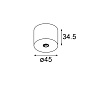 13242009 Modular  Modupoint Round Surface 45 1x DE Потолочный светильник / Настенный светильник — фото 1