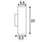 151801 SLV ENOLA_B UP-DOWN светильник настенный 2x 50W, белый