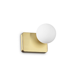 314334 Ideal lux Penta настенное бра с золотистым основанием и шарообразным матовым плафоном