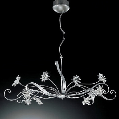 IDL Girasole 374/10SL CHROME + BRIGHT SILVER люстра