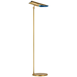 EU-CD1020 Visual Comfort Flore напольный светильник с латунной стойкой и вытянутым металлическим плафоном
