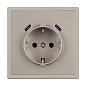 061814 Arlight Механизм розетки с USB зарядкой SCT-NOBE-MUCC-SFPL-CA (230 В, 16A) — фото 1