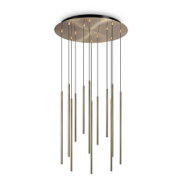 263663 Ideal lux Filo подвесной светильник с множеством латунных трубок на круглой потолочной базе