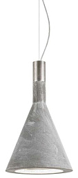 FUNNEL/2 Aldo Bernardi Funnel подвесной светильник с бетонным плафоном серого оттенка