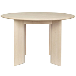 1104268283 Ferm Living Bevel круглый обеденный стол из массива дерева на массивных опорах