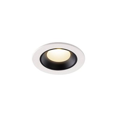 1005532 SLV NUMINOS® XS DL светильник встраиваемый IP44 200мА 7Вт с LED 3000K, 690лм, 55°, белый/черный