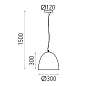 ACB Iluminacion Enon 3686/30 Подвесной светильник Серый Цемент, LED E27 1x15W — фото 1