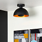 45196/01/30 Lucide Siemon потолочный светильник с куполообразным плафоном чёрного цвета — фото 2