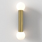 Настенный светильник Astro Lighting Ortona Twin матовый брашированный латунь — фото 1