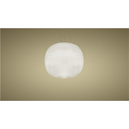 FN274007L-10_10 Foscarini Gem подвесной светильник с плафоном круглой формы и мягким свечением