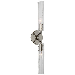 ARN2485PN-CG Visual Comfort Casoria настенный линейный светильник с удлинённым цилиндрическим стеклянным плафоном