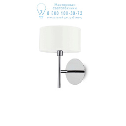 143156 Ideal lux Woody настенный светильник с текстильным абажуром на металлическом кронштейне