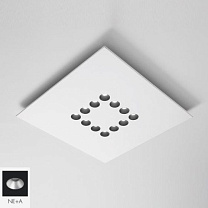CONFORT PLAFONIERA 54W QUADRATA 3000K NERO- ALLUMINIO SATINA