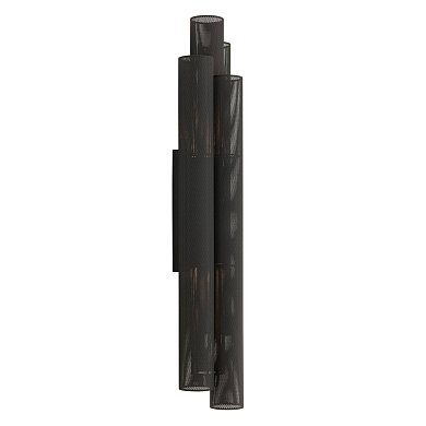 Уличный настенный светильник Arteriors Punch Oversized Outdoor, матовый чёрный