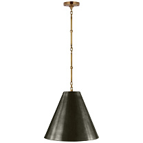 Goodman Small Hanging Light полированная старая латунь с бронзовым абажуром