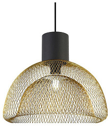 A7046SP-1PB Arte Lamp Castello подвесной светильник с золотистой сетчатой полусферой