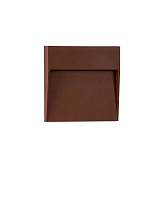 Corten Aluminium & Polycarbonate LED 5Watt 220-240Volt 307Lm IP54 3000K L:16 W:2.7 H:16 cm
