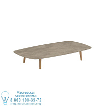 НИЗКИЙ СТОЛ STYLETTO LOUNGE 220x120CM НОГИ ТИКА КЕРАМИЧЕСКАЯ СТОЛЕШНИЦА TERRA SABBIA Royal Botania