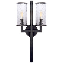 Liaison Double Sconce бронза с кракелюрным стеклом