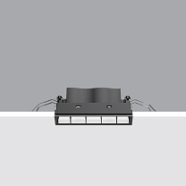 Laser Blade Minimal section 5 LEDs - LGC Wall Washer 12.8W 285.2lm - 3000K - CRI 95 - DALI-2 - Colour: Black