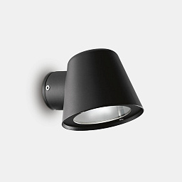 020228 Ideal lux Gas настенный светильник с металлическим корпусом и направленным вниз плафоном чёрного цвета