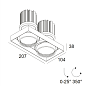 100050 9210 B-B Delta Light GRID Mini In Trimless 2 Hp встраиваемый точечный светильник — фото 1