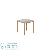 СТОЛ U-NITE 74X74CM ИЗ ТИКА С КЕРАМИЧЕСКОЙ СТОЛЕШНИЦЕЙ ЦВЕТА СЕРО-СЕРО-СЕРО Royal Botania