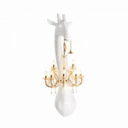 29003WH Qeeboo Giraffe настенный светильник в форме белого жирафа с подвесной люстрой