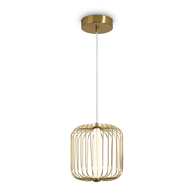 подвесной светильник с решетчатым плафоном из латуни