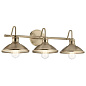 Clyde 3 Light Vanity Light Champagne Bronze настенный светильник 45945CPZ Kichler — фото 7